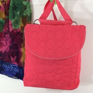 ThirtyOne pink quilted convertible backpack